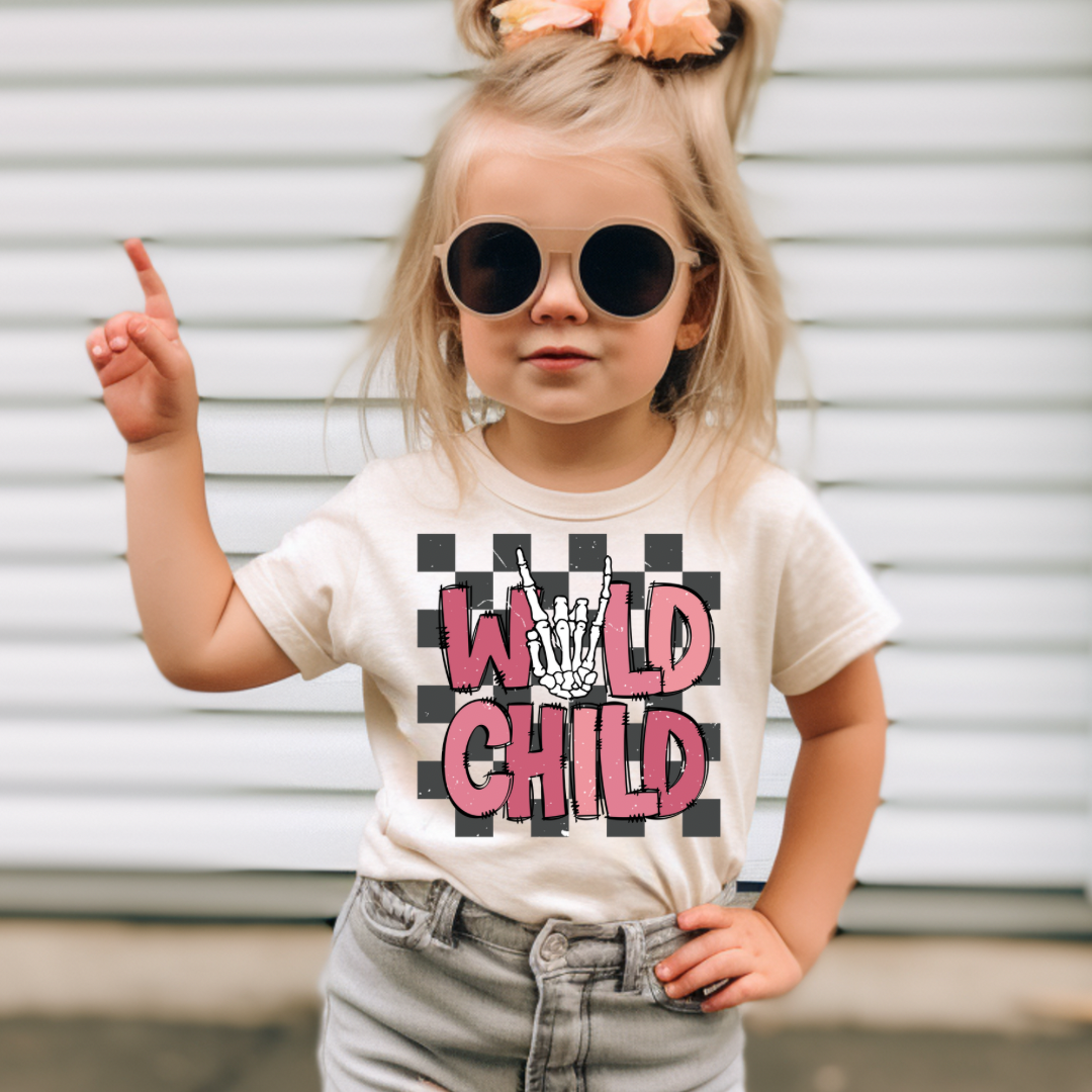 Wild Child Kid Tee - Pink