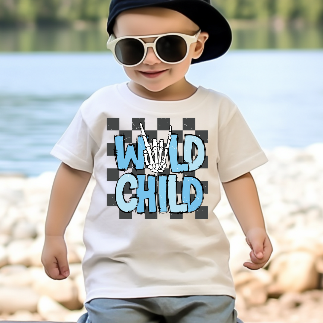 Wild Child Kid Tee - Blue