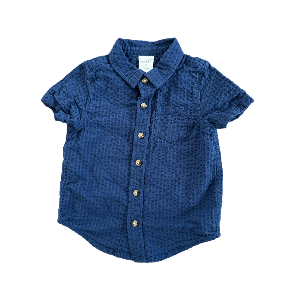 2T - Navy Button Down Shirt