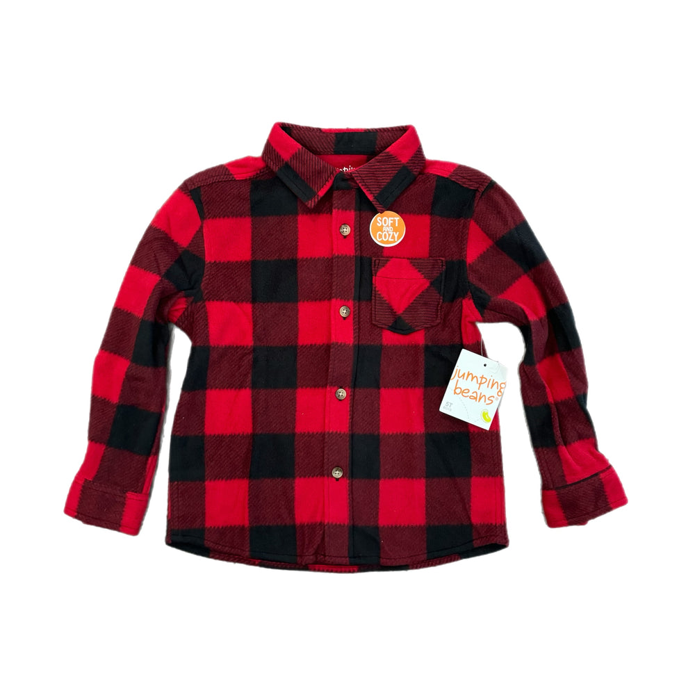 5T - NEW Buffalo Red Fleece Button Down