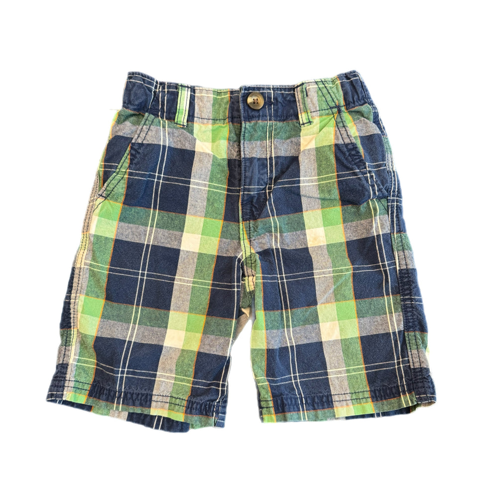 6 - Green and Blue Plaid Shorts