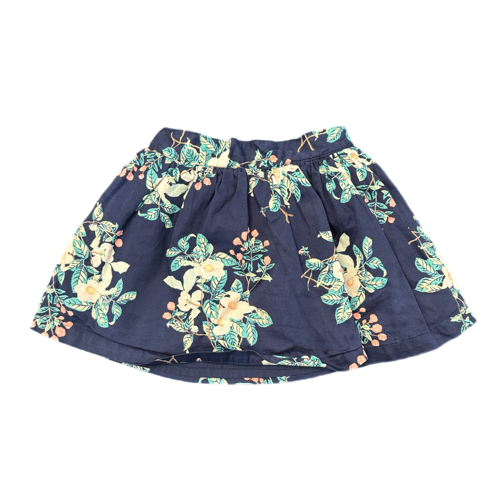 4 - Navy Blue Floral Skirt