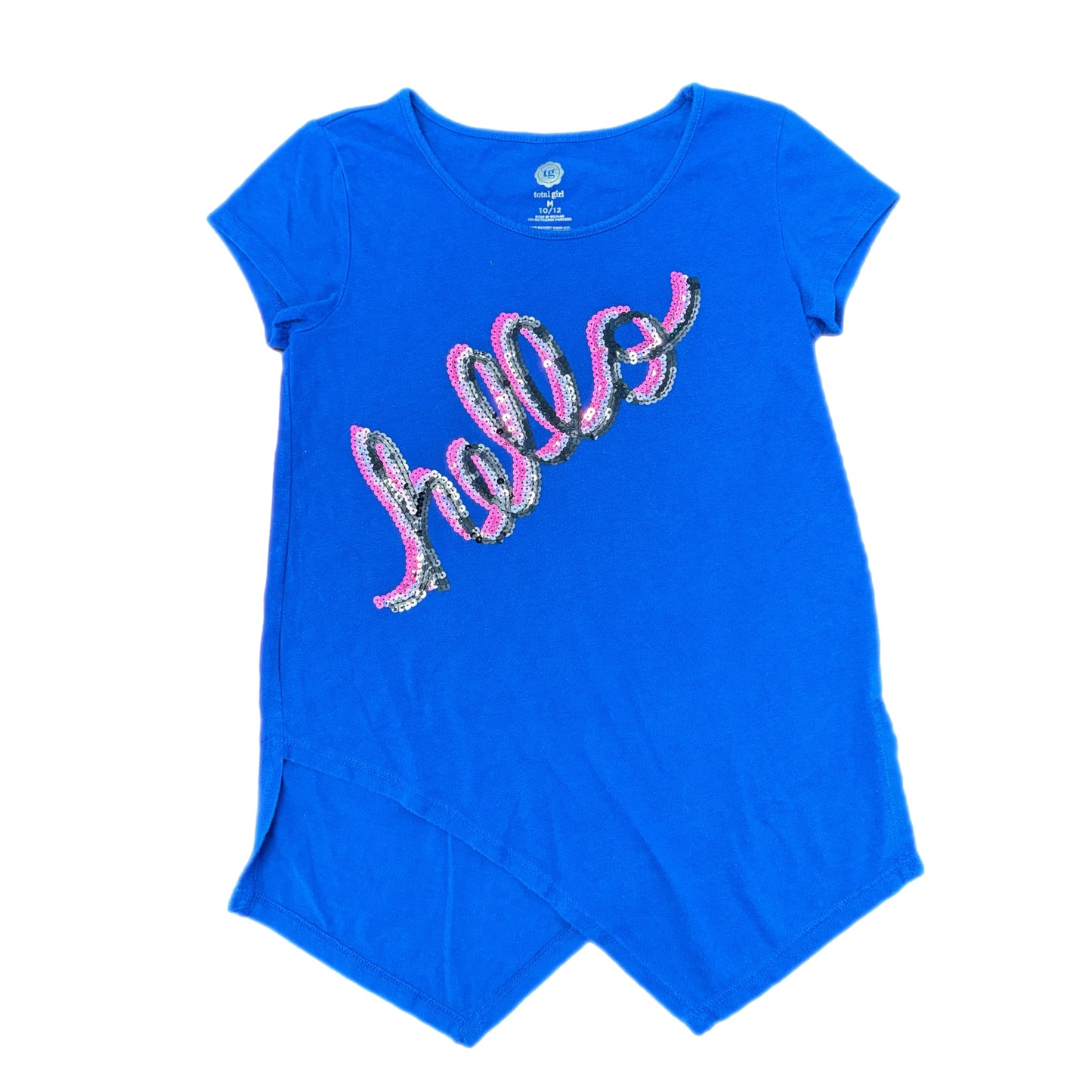 8 - Blue Hello Sequin Shirt