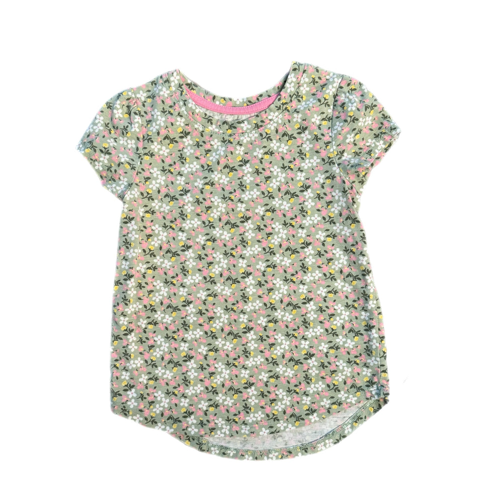 5T - Floral Green Shirt