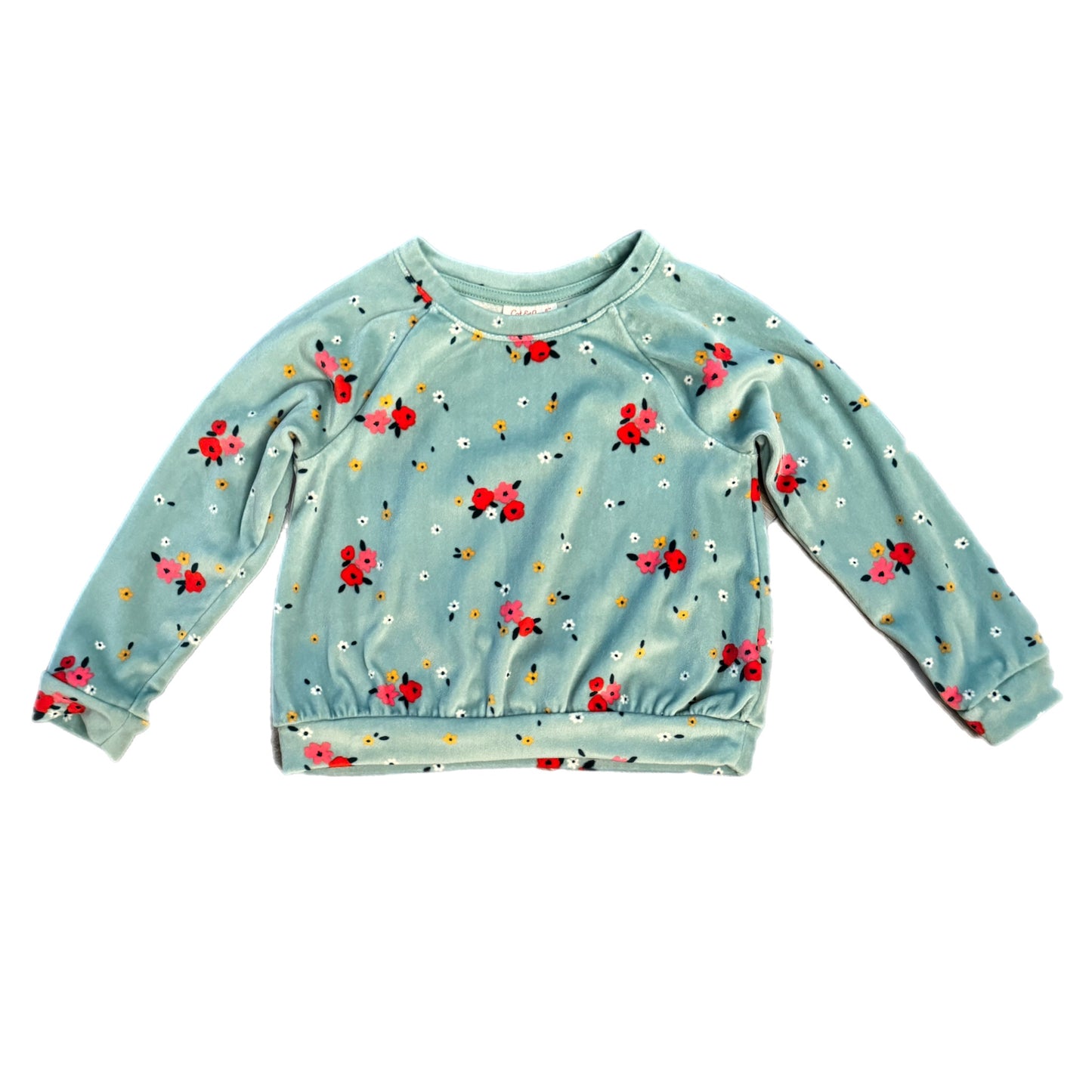 5T - Teal Floral Sweater