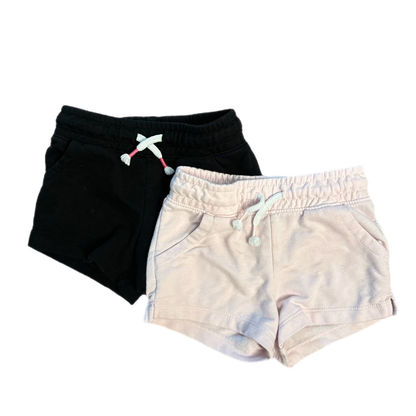 4T - Black and Pink Knit Shorts