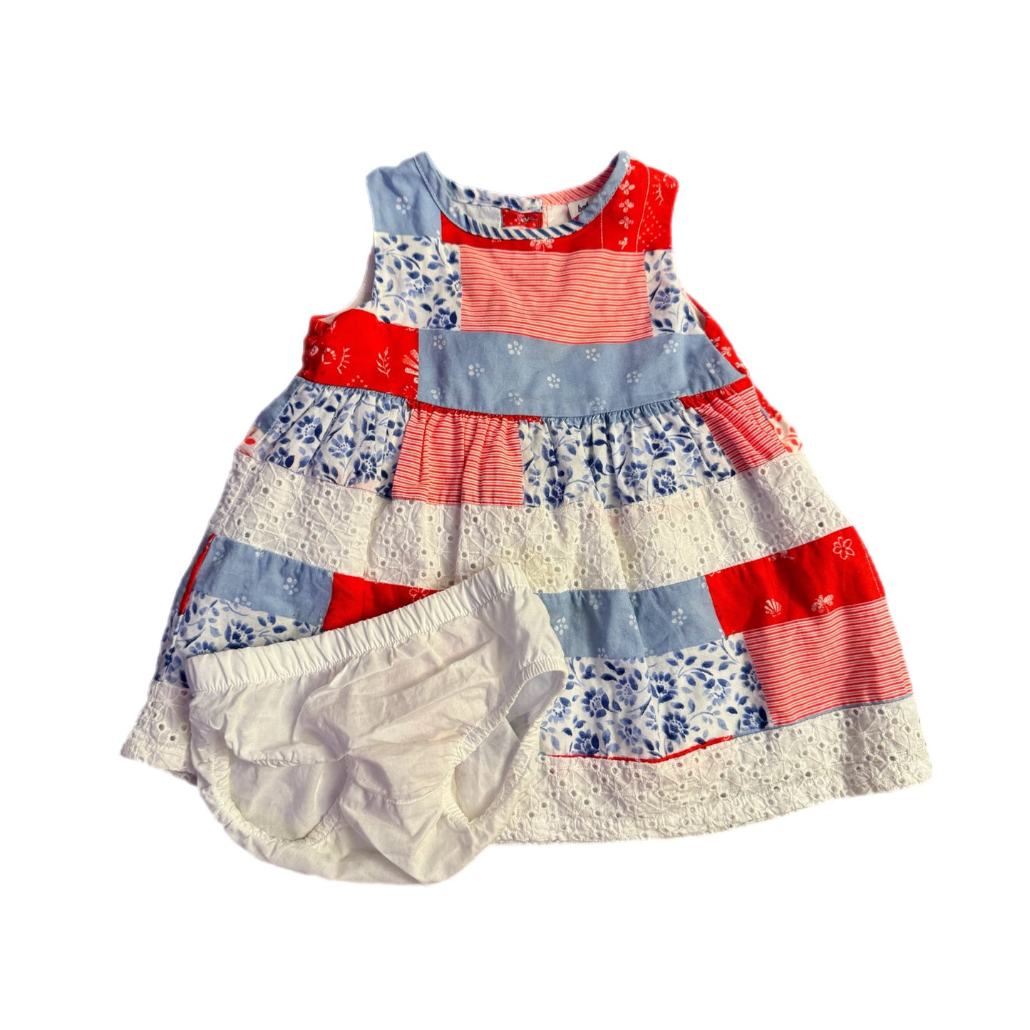 6 Months Red White Blue Dress